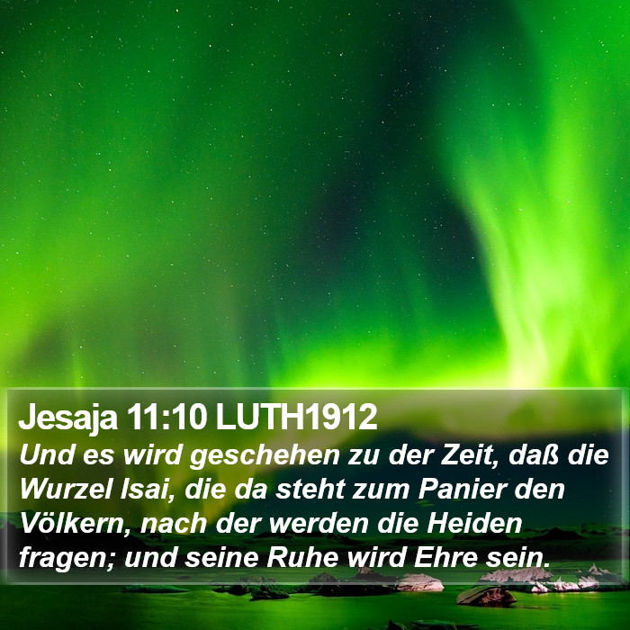 Jesaja 11:10 LUTH1912 Bible Study