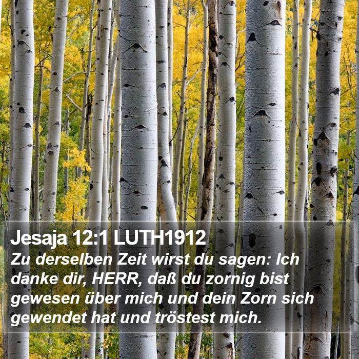 Jesaja 12:1 LUTH1912 Bible Study