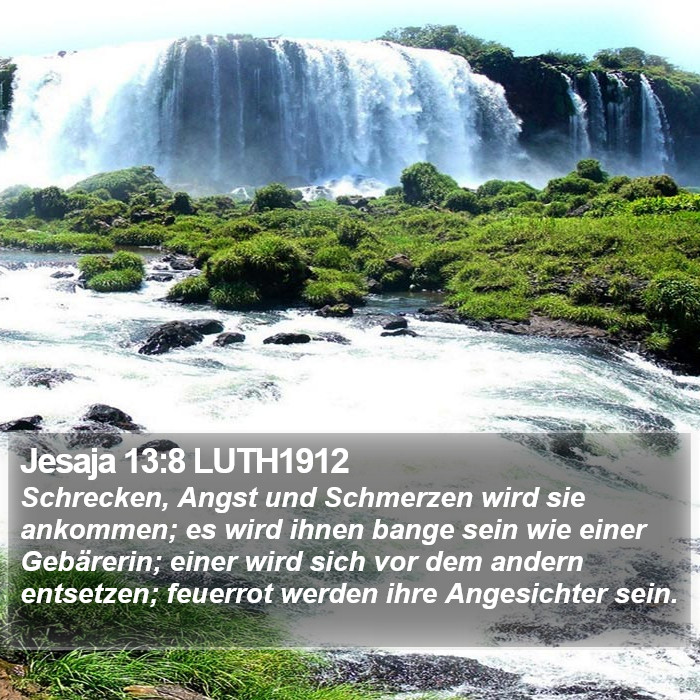 Jesaja 13:8 LUTH1912 Bible Study