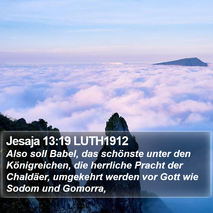 Jesaja 13:19 LUTH1912 Bible Study