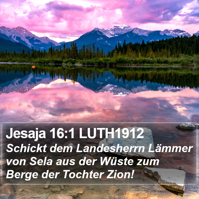 Jesaja 16:1 LUTH1912 Bible Study