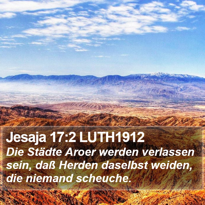 Jesaja 17:2 LUTH1912 Bible Study