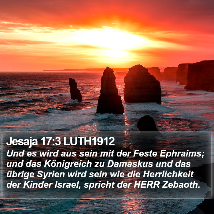 Jesaja 17:3 LUTH1912 Bible Study