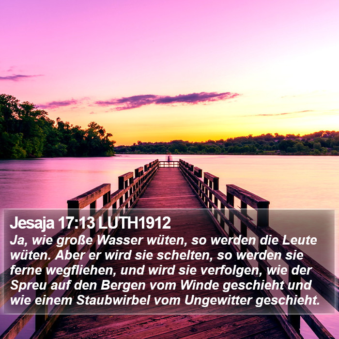 Jesaja 17:13 LUTH1912 Bible Study