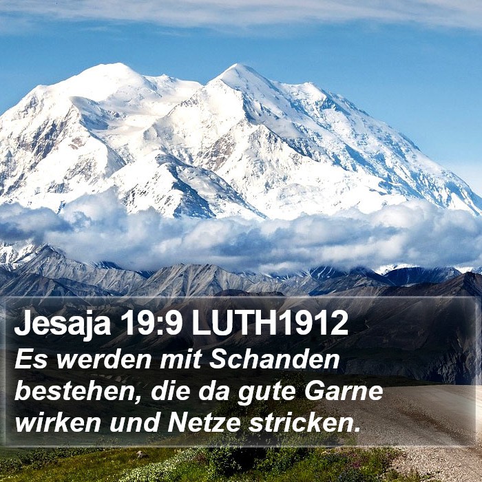 Jesaja 19:9 LUTH1912 Bible Study