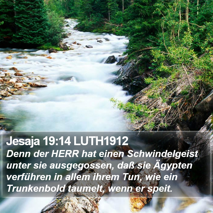 Jesaja 19:14 LUTH1912 Bible Study
