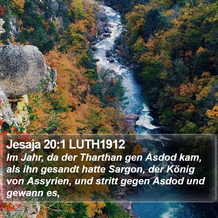 Jesaja 20:1 LUTH1912 Bible Study
