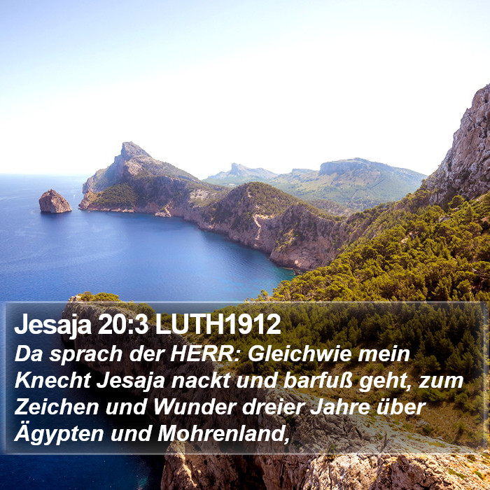 Jesaja 20:3 LUTH1912 Bible Study