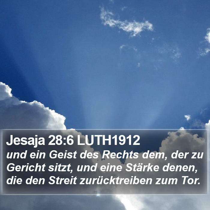Jesaja 28:6 LUTH1912 Bible Study