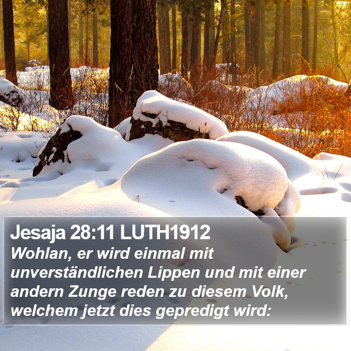 Jesaja 28:11 LUTH1912 Bible Study