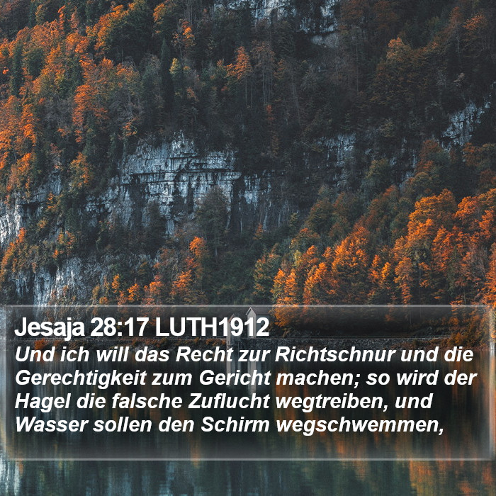 Jesaja 28:17 LUTH1912 Bible Study