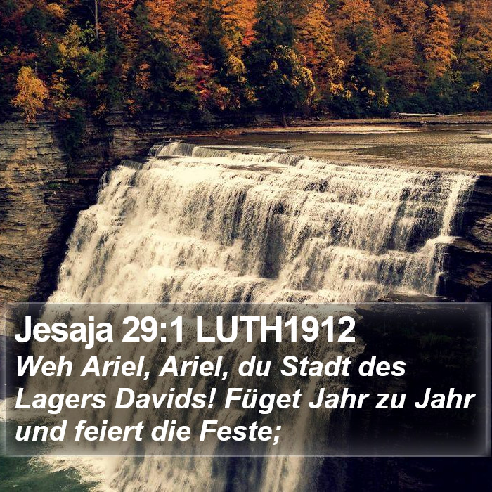 Jesaja 29:1 LUTH1912 Bible Study