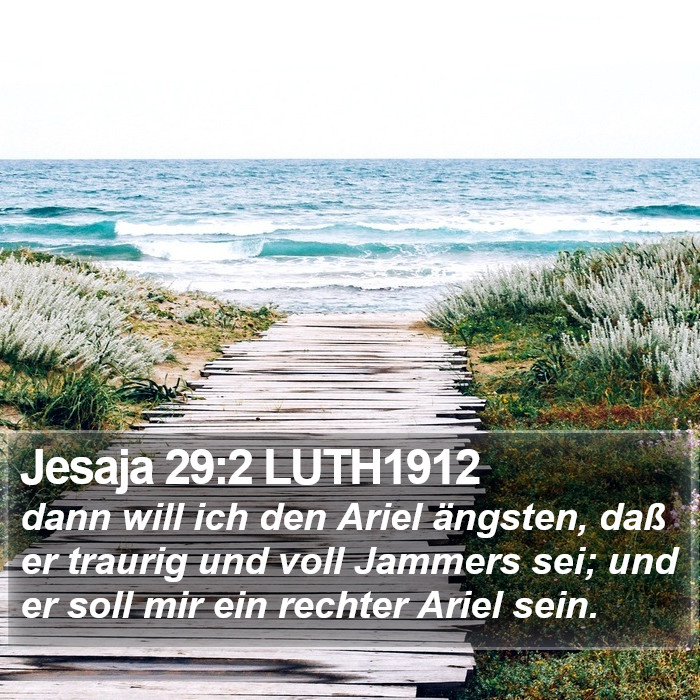 Jesaja 29:2 LUTH1912 Bible Study