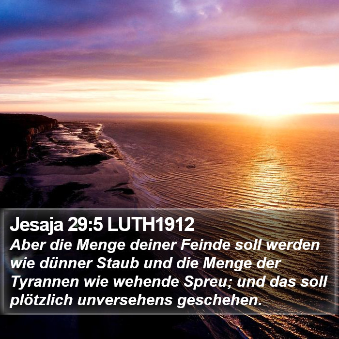 Jesaja 29:5 LUTH1912 Bible Study