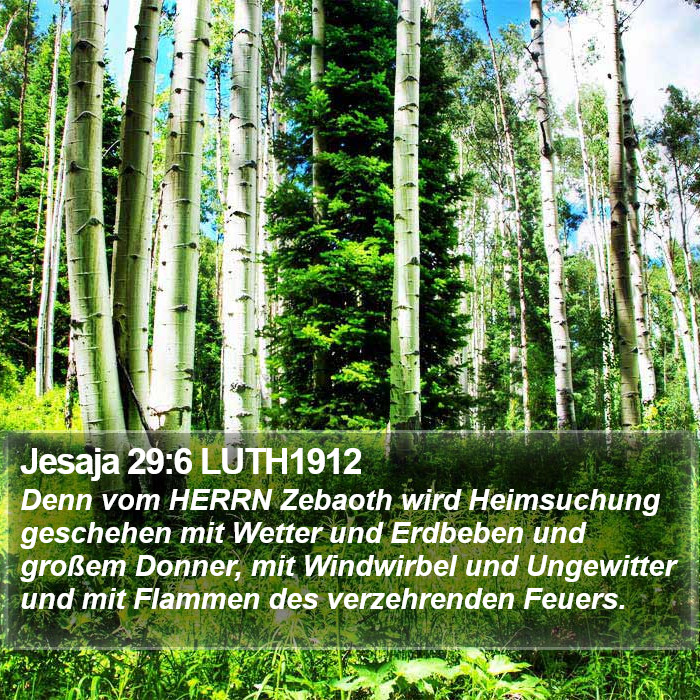 Jesaja 29:6 LUTH1912 Bible Study