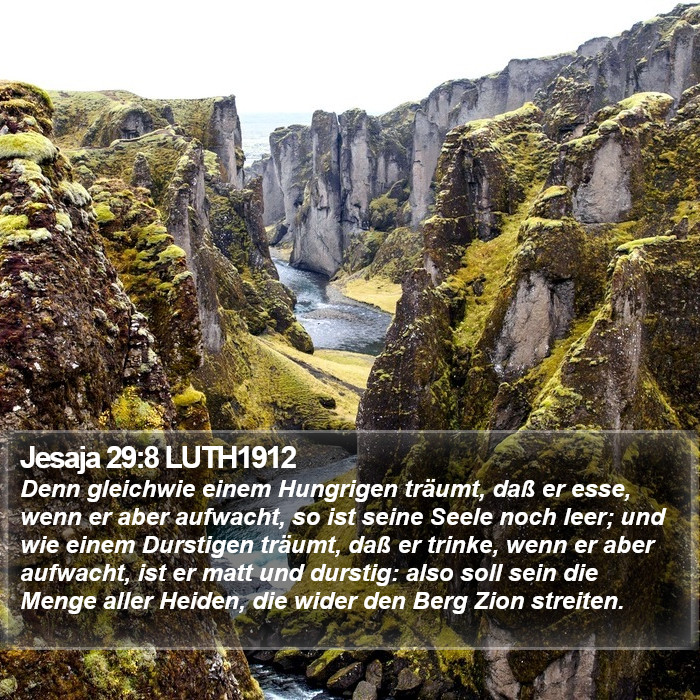Jesaja 29:8 LUTH1912 Bible Study