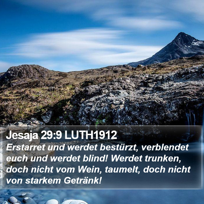 Jesaja 29:9 LUTH1912 Bible Study