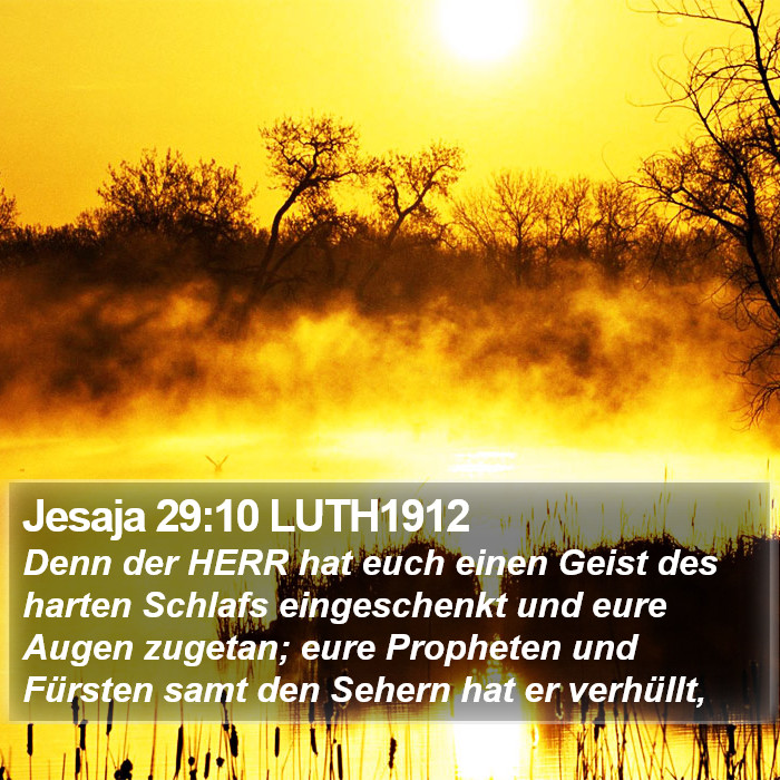 Jesaja 29:10 LUTH1912 Bible Study