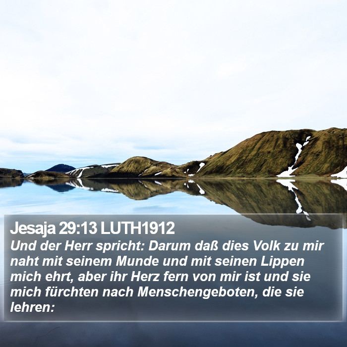 Jesaja 29:13 LUTH1912 Bible Study