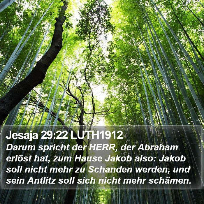 Jesaja 29:22 LUTH1912 Bible Study