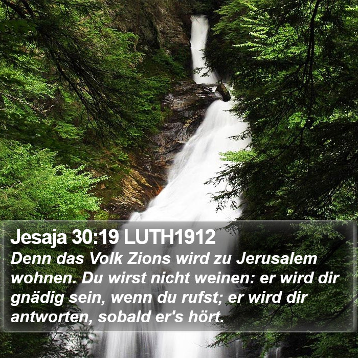 Jesaja 30:19 LUTH1912 Bible Study