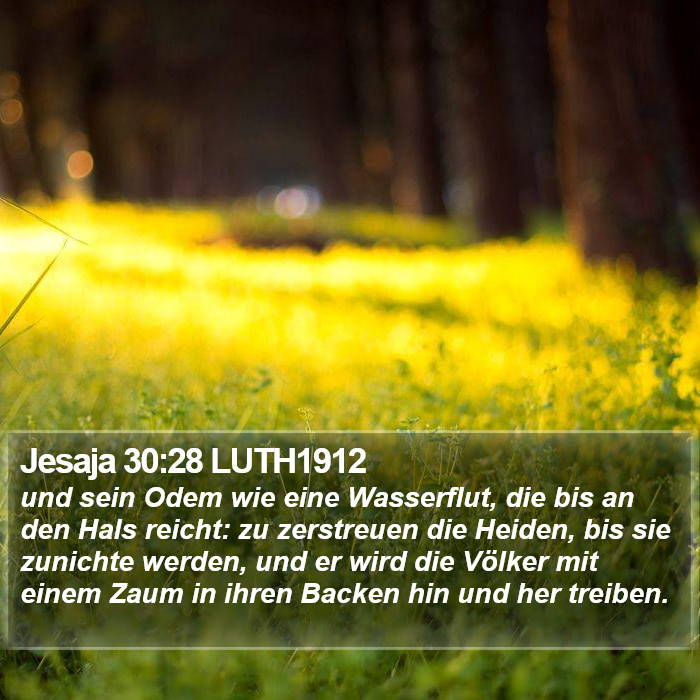 Jesaja 30:28 LUTH1912 Bible Study