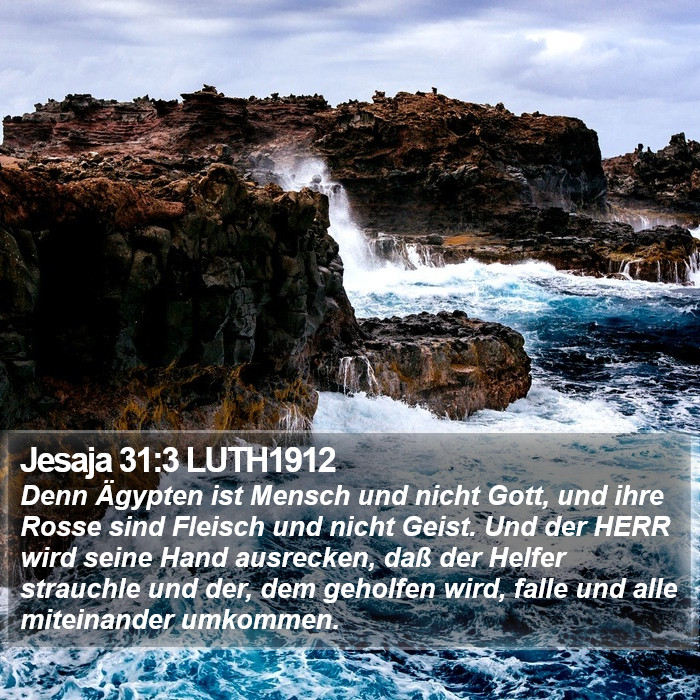 Jesaja 31:3 LUTH1912 Bible Study