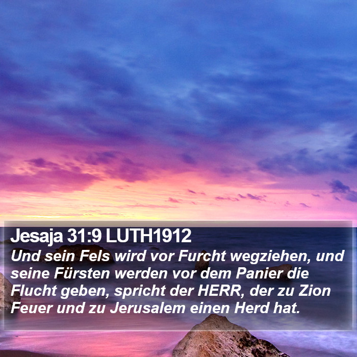 Jesaja 31:9 LUTH1912 Bible Study