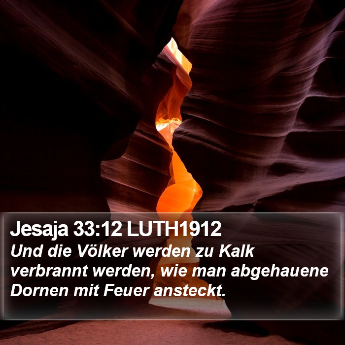 Jesaja 33:12 LUTH1912 Bible Study