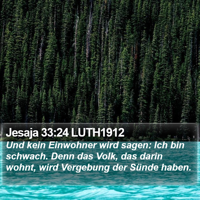 Jesaja 33:24 LUTH1912 Bible Study