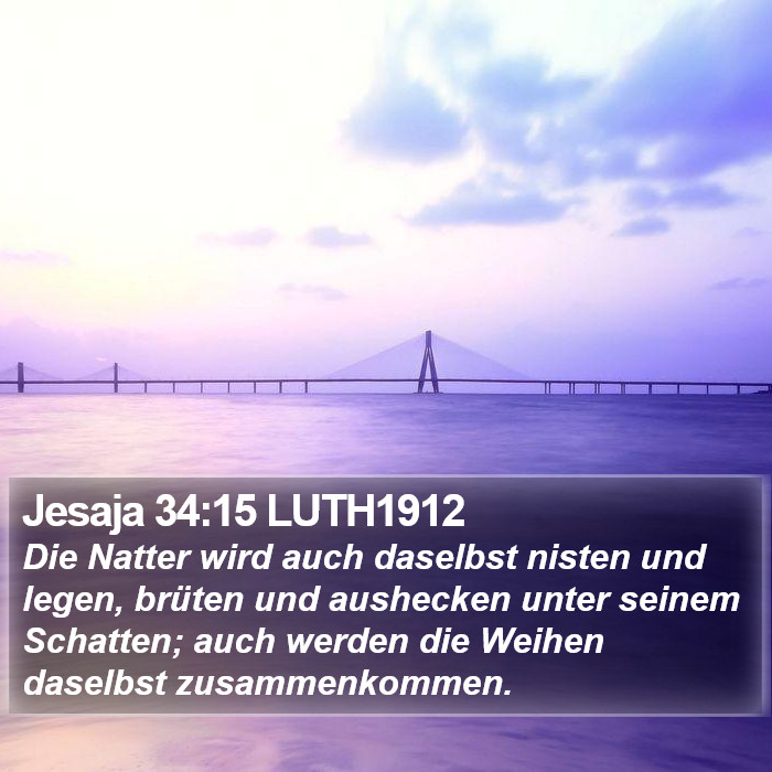Jesaja 34:15 LUTH1912 Bible Study