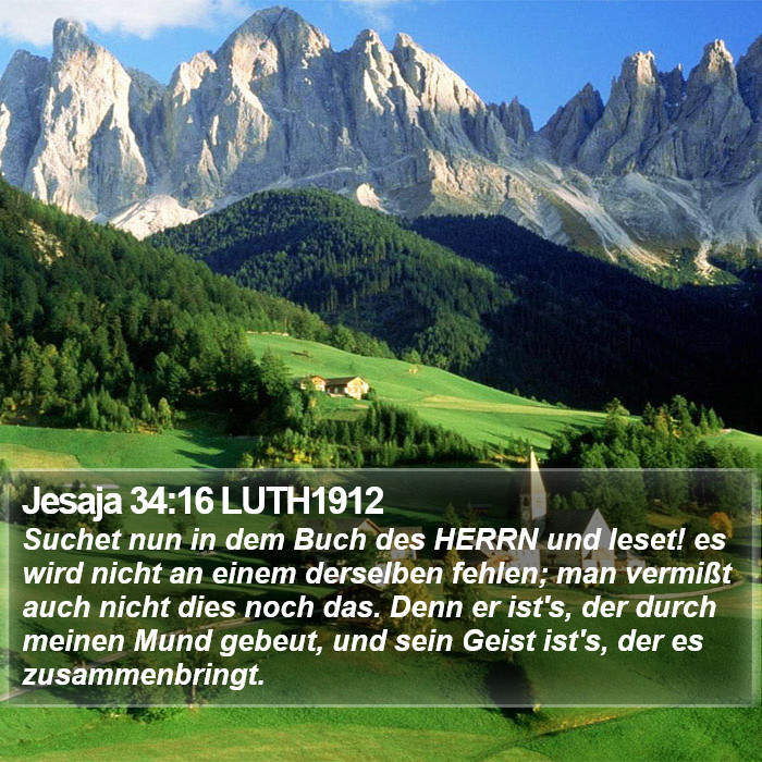 Jesaja 34:16 LUTH1912 Bible Study
