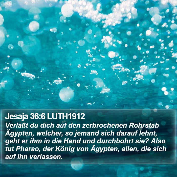 Jesaja 36:6 LUTH1912 Bible Study