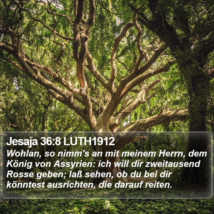 Jesaja 36:8 LUTH1912 Bible Study