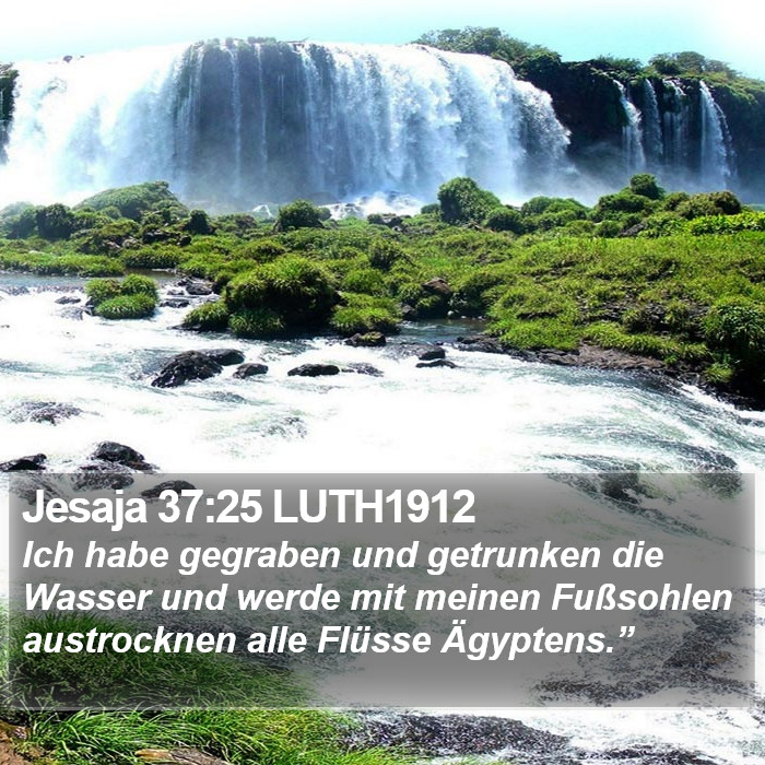 Jesaja 37:25 LUTH1912 Bible Study