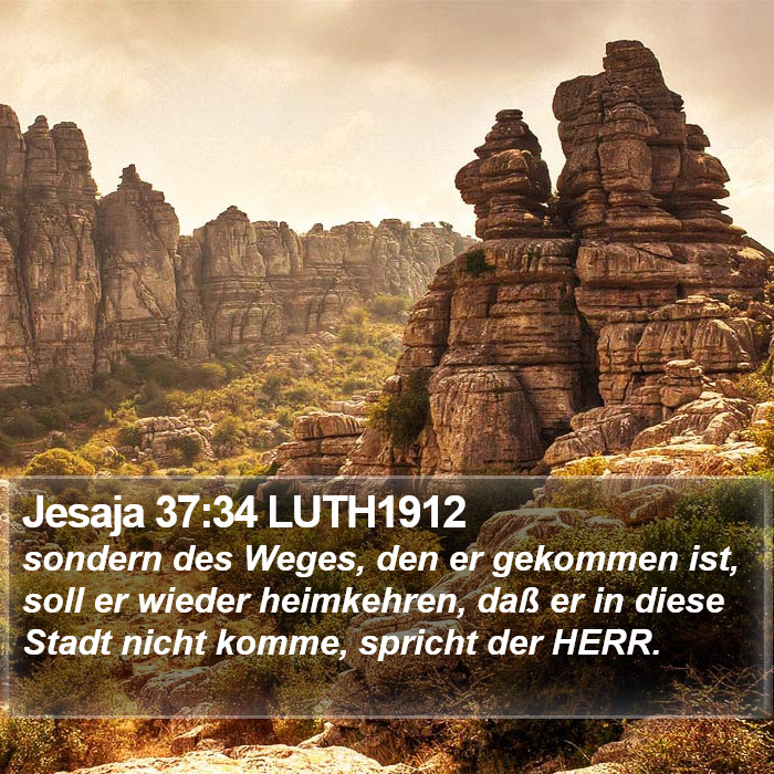 Jesaja 37:34 LUTH1912 Bible Study