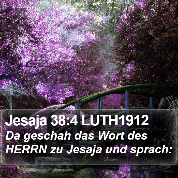 Jesaja 38:4 LUTH1912 Bible Study