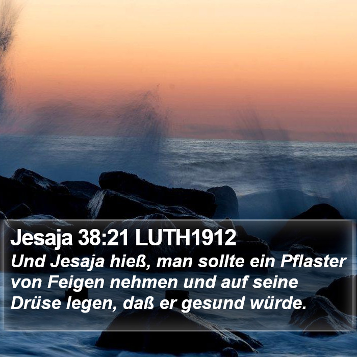 Jesaja 38:21 LUTH1912 Bible Study