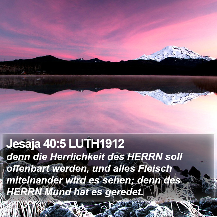 Jesaja 40:5 LUTH1912 Bible Study