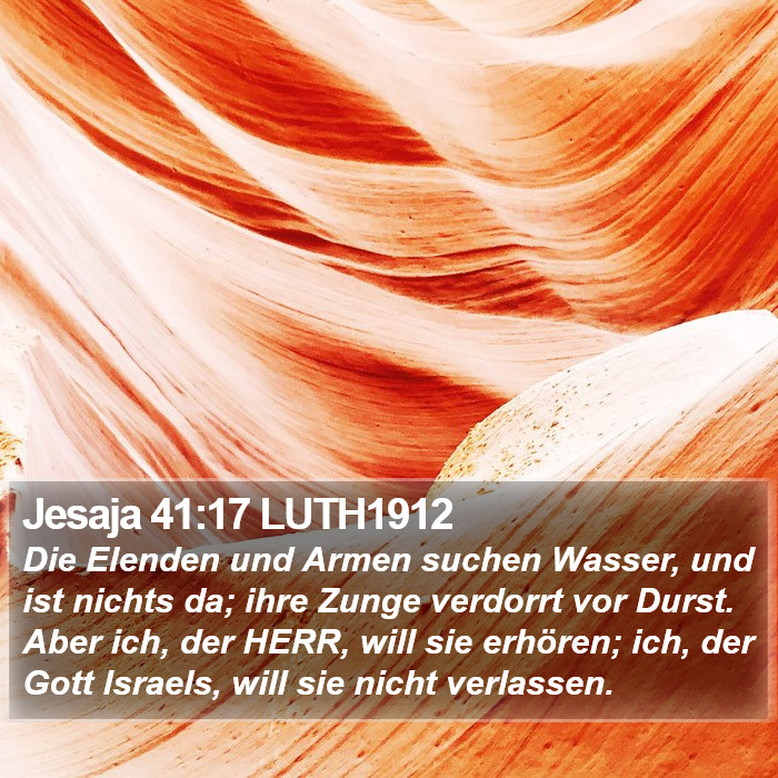 Jesaja 41:17 LUTH1912 Bible Study