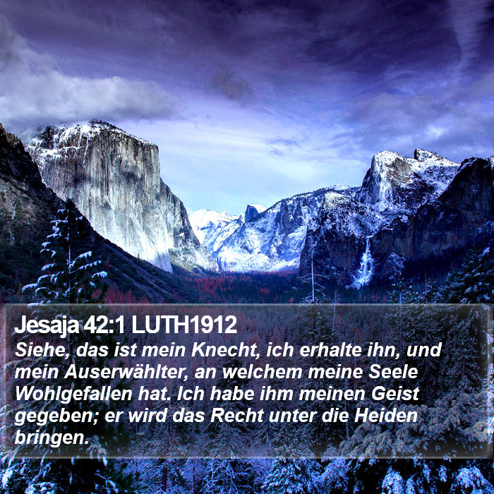 Jesaja 42:1 LUTH1912 Bible Study