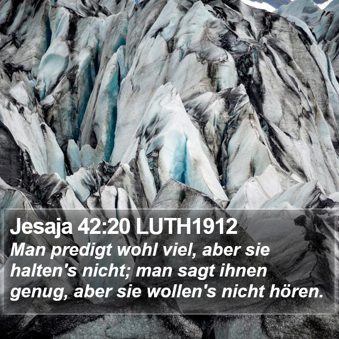 Jesaja 42:20 LUTH1912 Bible Study