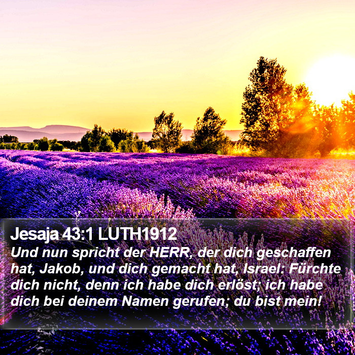 Jesaja 43:1 LUTH1912 Bible Study