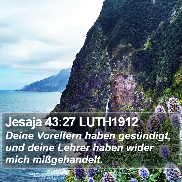 Jesaja 43:27 LUTH1912 Bible Study