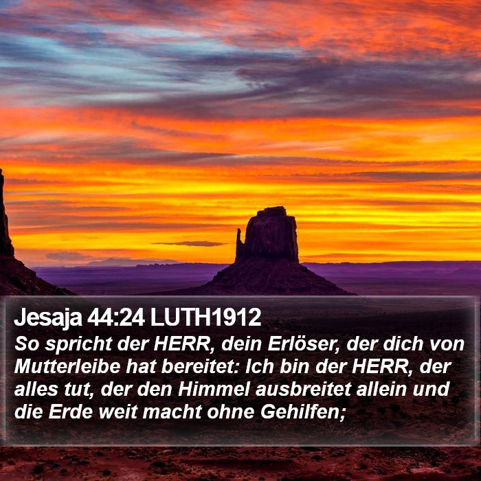 Jesaja 44:24 LUTH1912 Bible Study