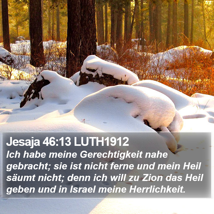 Jesaja 46:13 LUTH1912 Bible Study