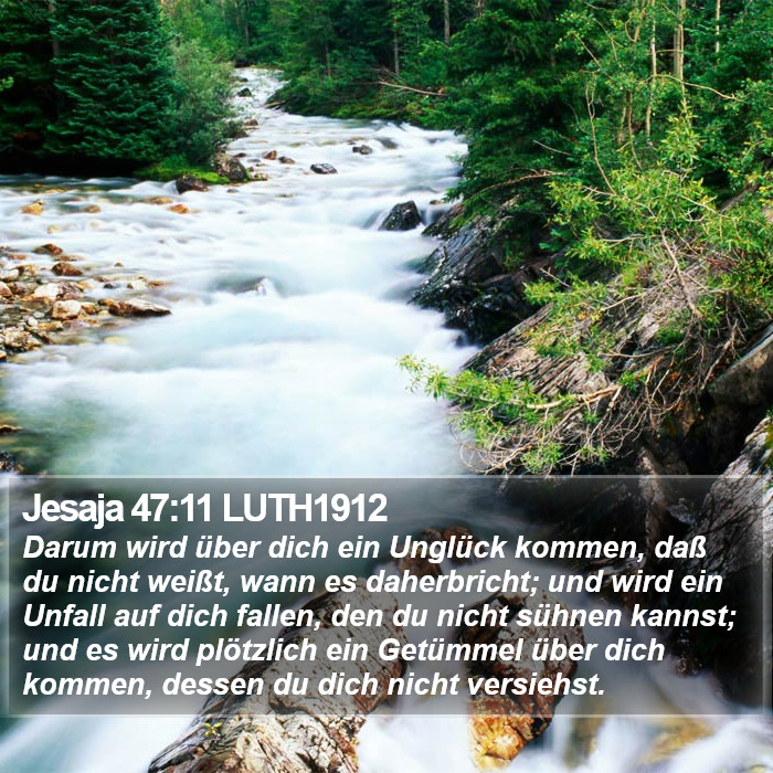 Jesaja 47:11 LUTH1912 Bible Study