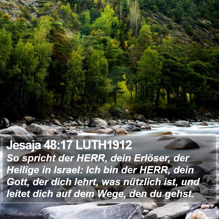 Jesaja 48:17 LUTH1912 Bible Study