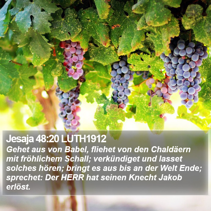 Jesaja 48:20 LUTH1912 Bible Study