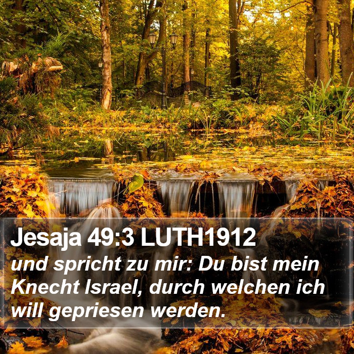 Jesaja 49:3 LUTH1912 Bible Study